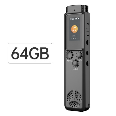 Цифровой диктофон емкостью 64 ГБ, голосовая активация, запись звука